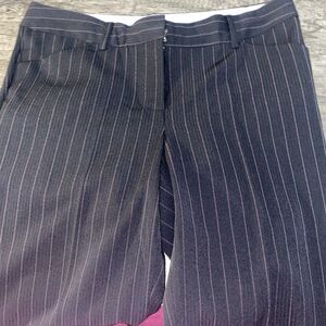 Star City Dress Pants Size 7 Juniors Black with Pink Pin Striped Flat Front